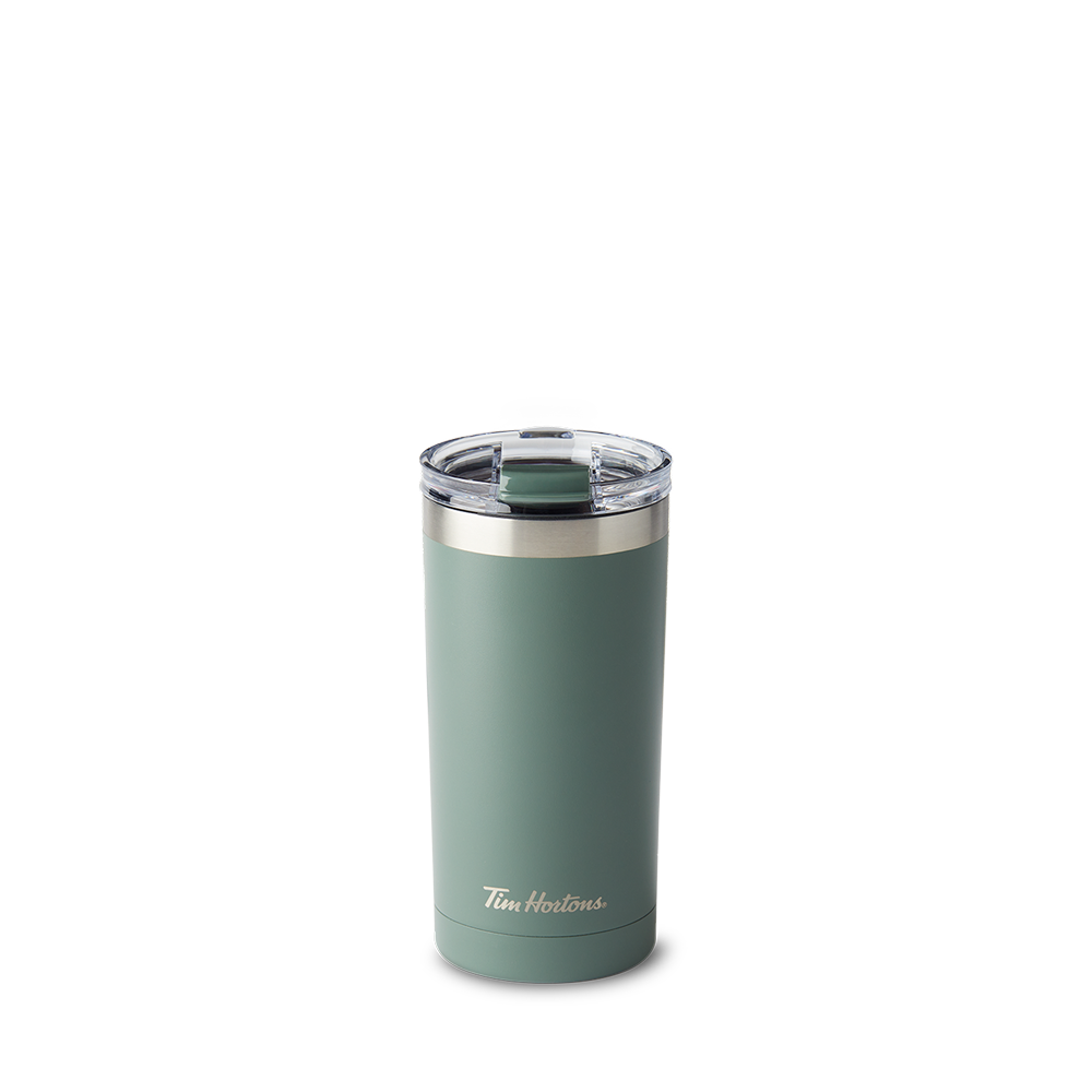 16ozTravelTumbler_ForestGreen_Front 16oz Stainless Steel Travel Mug - Forest Green - Image 1